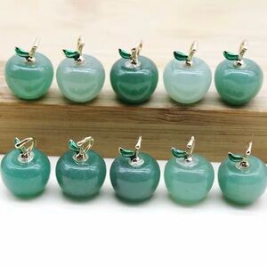 8pcs Green Apple Charm Pendant